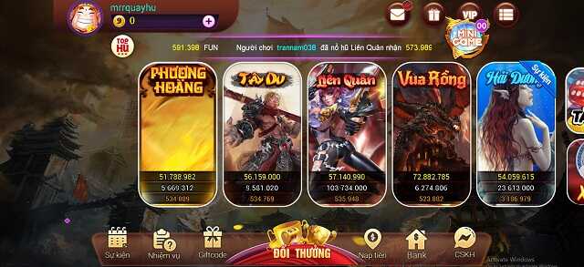 Minigame đa dạng thể loại