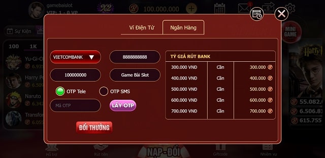 Hướng dẫn nạp rút tiền nhanh game bài Bum68 Vin