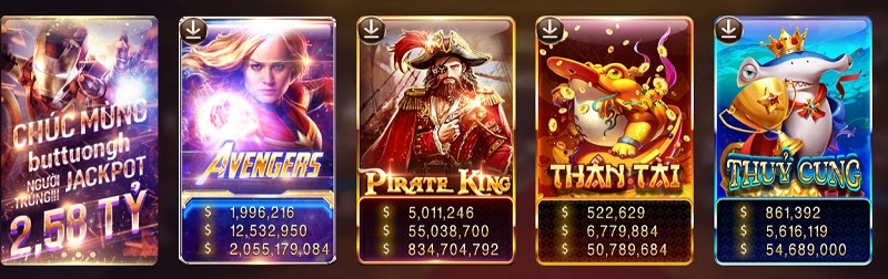 Cùng vô số những thể loại slots game vui nhộn