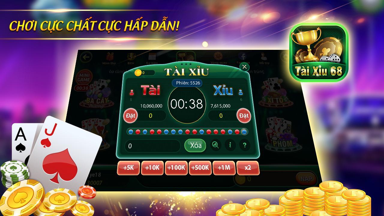 Điểm nổi bật của game bài tài xỉu 68