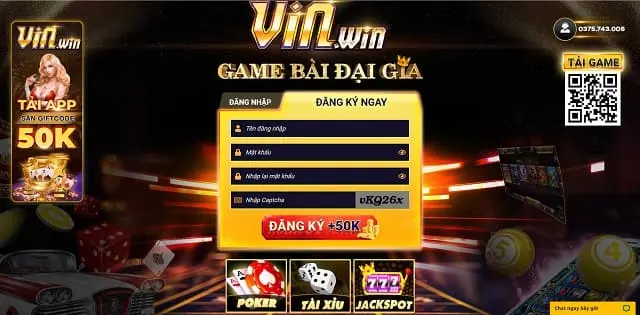 Hướng dẫn đăng ký và đăng nhập vào Vin Win