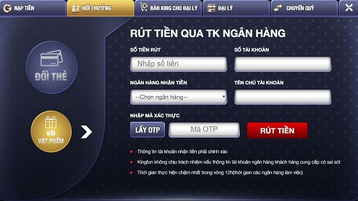 Hệ thống giao dịch nạp rút tiền nhanh chóng, an toàn