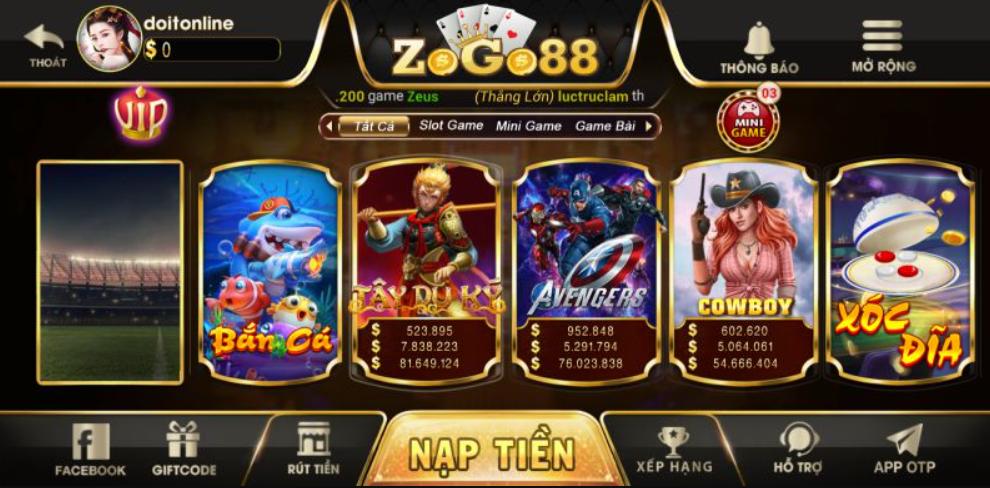 ZoGo88.Club – Game cực hot đánh thật vui