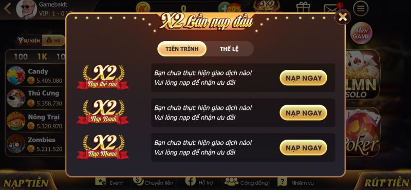 Hỗ trợ nạp – rút đa kênh