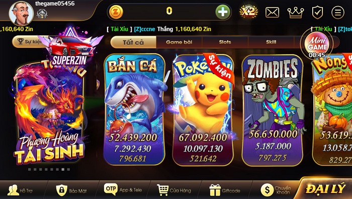 Top game Bom tấn đổi thưởng ăn tiền tại Zin68.club