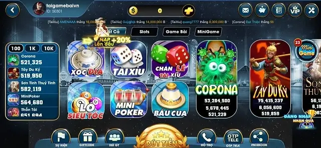 Hệ thống game đổi thưởng của Big777.Club